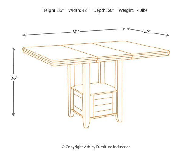 Ashley Express - Haddigan RECT DRM Counter EXT Table