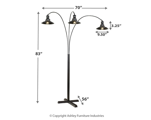 Ashley Express - Sheriel Metal Arc Lamp (1/CN)