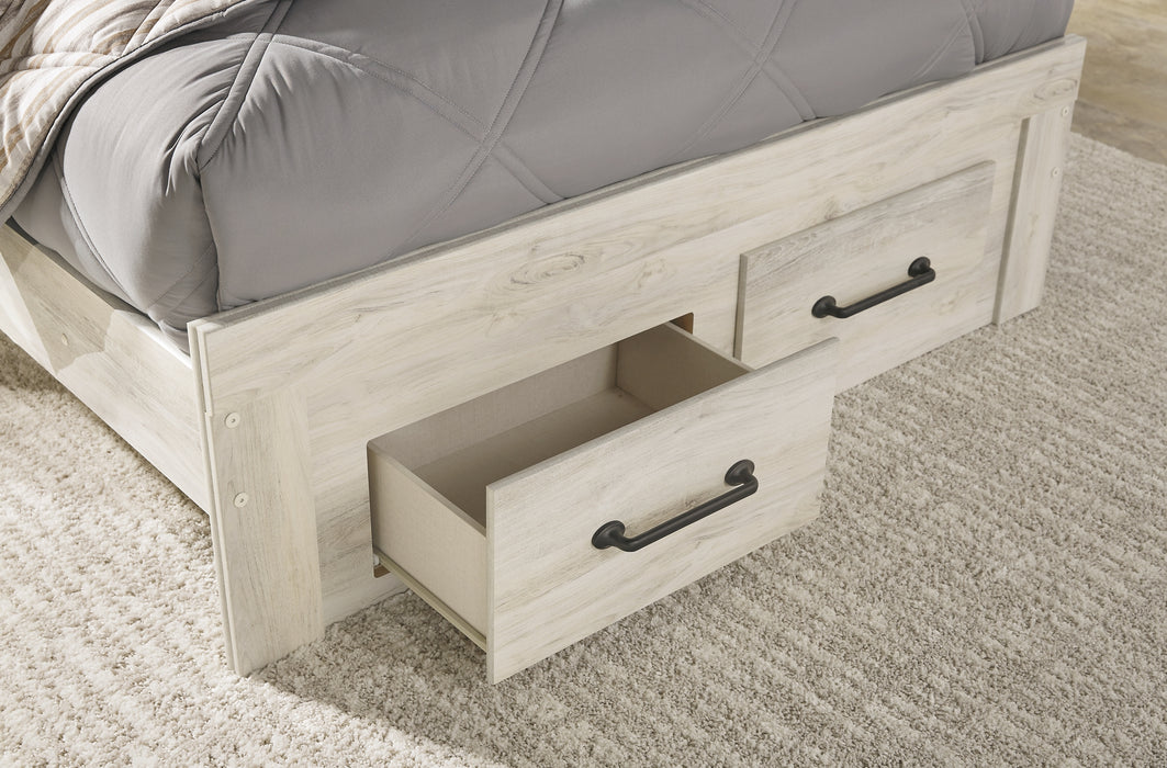 Cambeck  Panel Bed With 2 Storage Drawers With Mirrored Dresser, Chest And 2 Nightstands