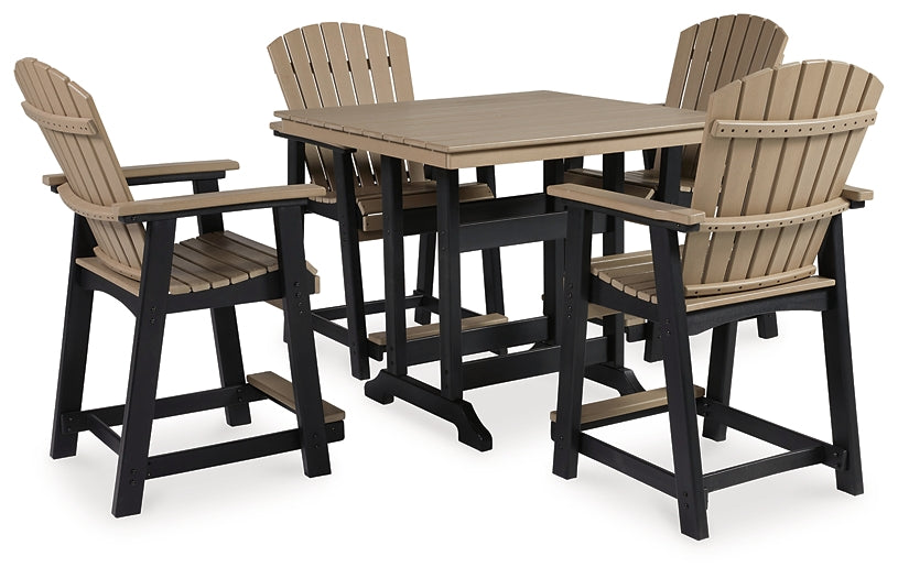 Ashley Express - Fairen Trail Outdoor Counter Height Dining Table and 4 Barstools