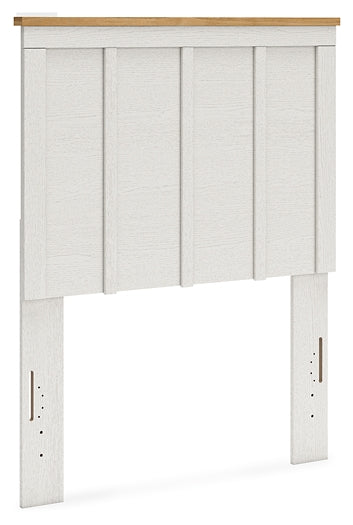 Linnocreek Twin Panel Headboard with Mirrored Dresser and Chest