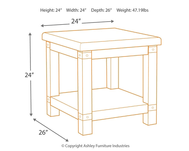 Carynhurst Coffee Table with 1 End Table