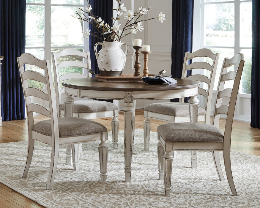 Realyn Dining Table and 4 Chairs