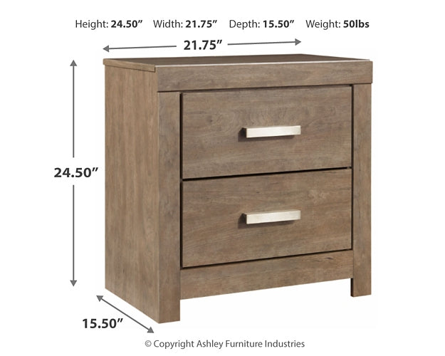 Culverbach Full Panel Bed with Mirrored Dresser and 2 Nightstands