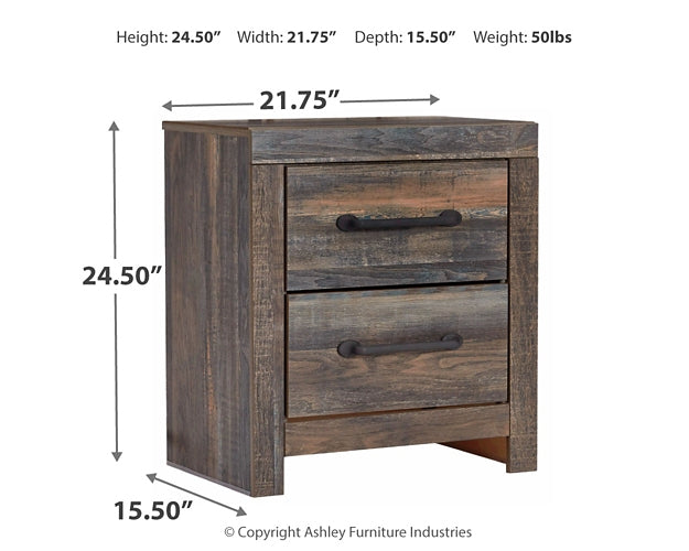 Drystan Twin Panel Headboard with Mirrored Dresser and 2 Nightstands