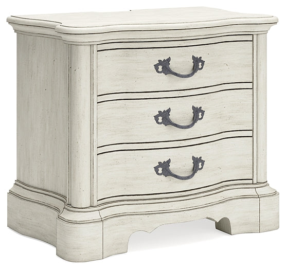 Arlendyne King Upholstered Bed with Mirrored Dresser, Chest and Nightstand