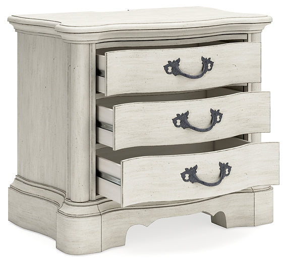 Arlendyne California King Upholstered Bed with Mirrored Dresser, Chest and Nightstand