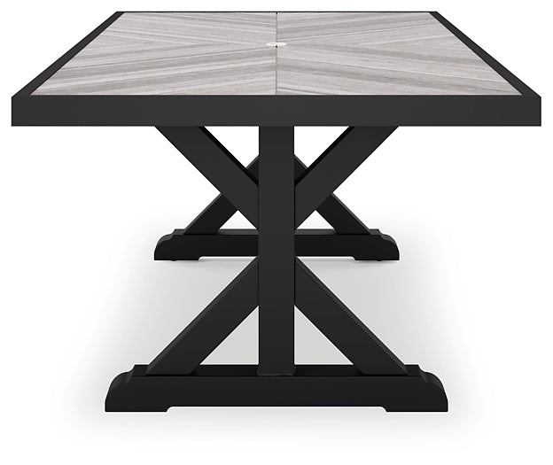 Beachcroft RECT Dining Table w/UMB OPT